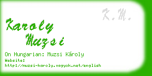 karoly muzsi business card