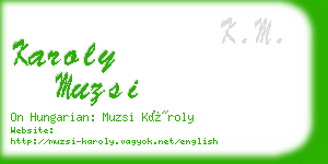 karoly muzsi business card